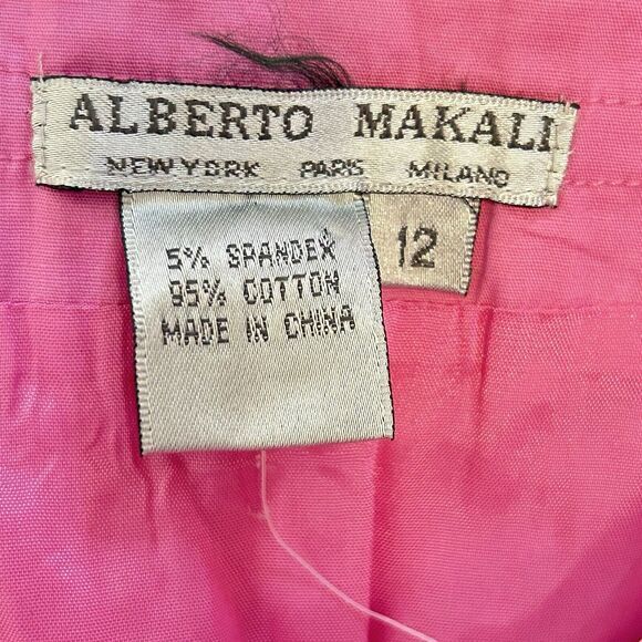 Alberto Makali Midi Skirt Women's Size 12 Pink Lined Hobo Flowing Pleated Flare - Picture 7 of 9